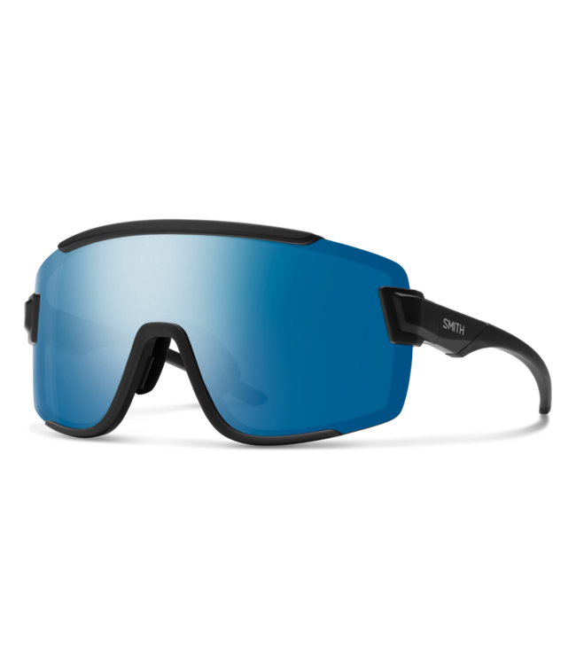 SMITH WILDCAT MATTE BLACK SUNGLASSES w/PC CHROMAPOP POLAR BLUE MIRROR