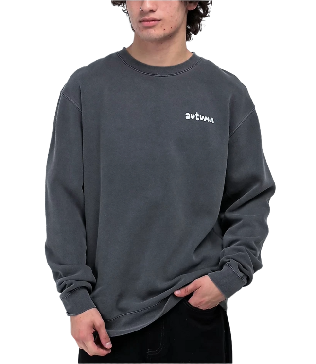 AUTUMN PEAK PLANT CREWNECK PIGMENT BLACK 2024