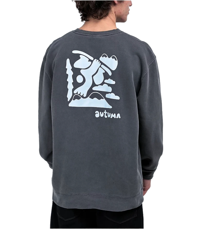 AUTUMN PEAK PLANT CREWNECK PIGMENT BLACK 2024