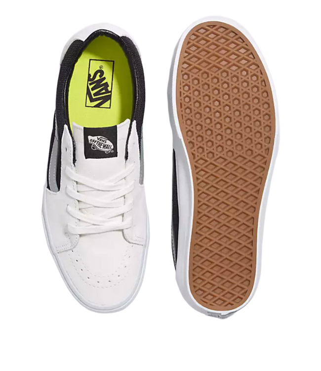 VANS MENS SK8-LOW SHOES 2TONE WHITE/BLACK