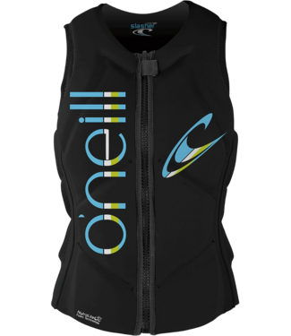 O'NEILL WOMENS SLASHER FULL-ZIP COMP VEST BLACK/BLACK 2023