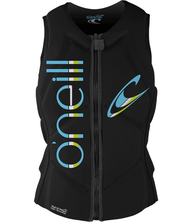 O'NEILL WOMENS SLASHER FULL-ZIP COMP VEST BLACK/BLACK 2023