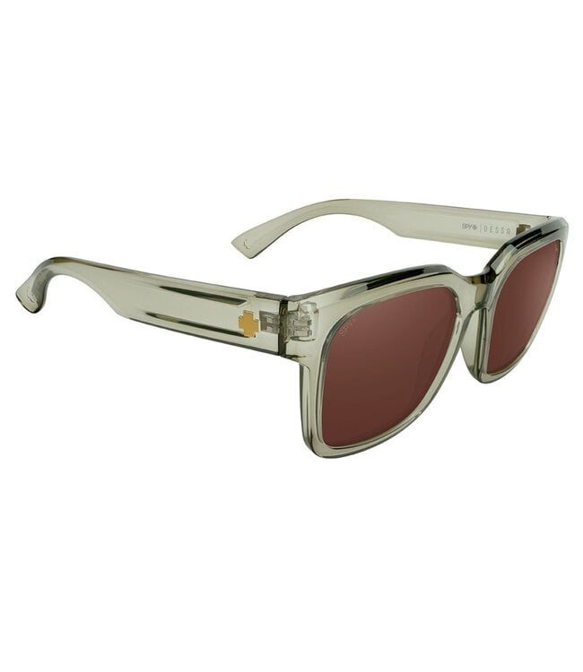 SPY DESSA SUNGLASSES TRANSLUCENT DUSTY OLIVE w/ HAPPY BRONZE POLAR