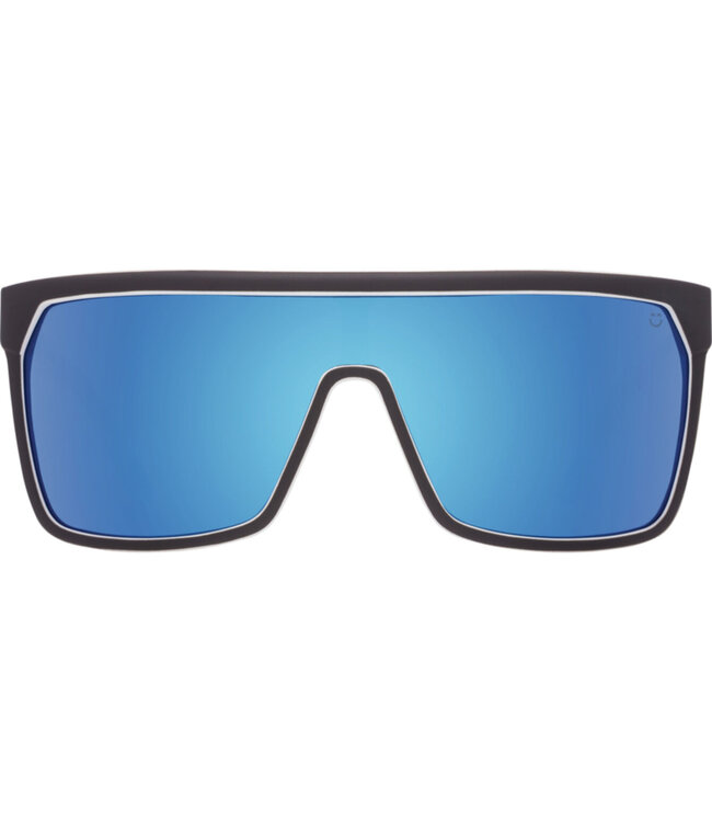 SPY FLYNN WHITEWALL SUNGLASSES w/HD PLUS GREY GREEN LIGHT BLUE SPECTRA MIRROR