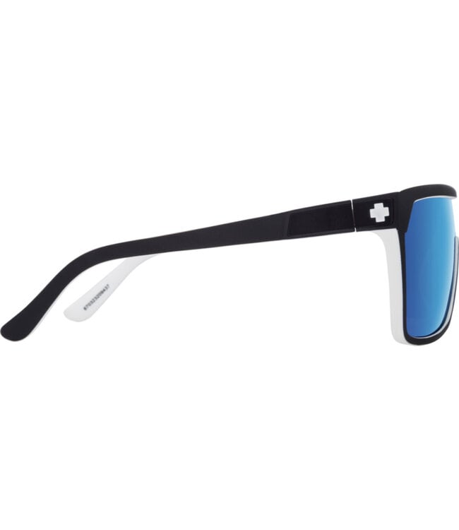SPY FLYNN WHITEWALL SUNGLASSES w/HD PLUS GREY GREEN LIGHT BLUE SPECTRA MIRROR