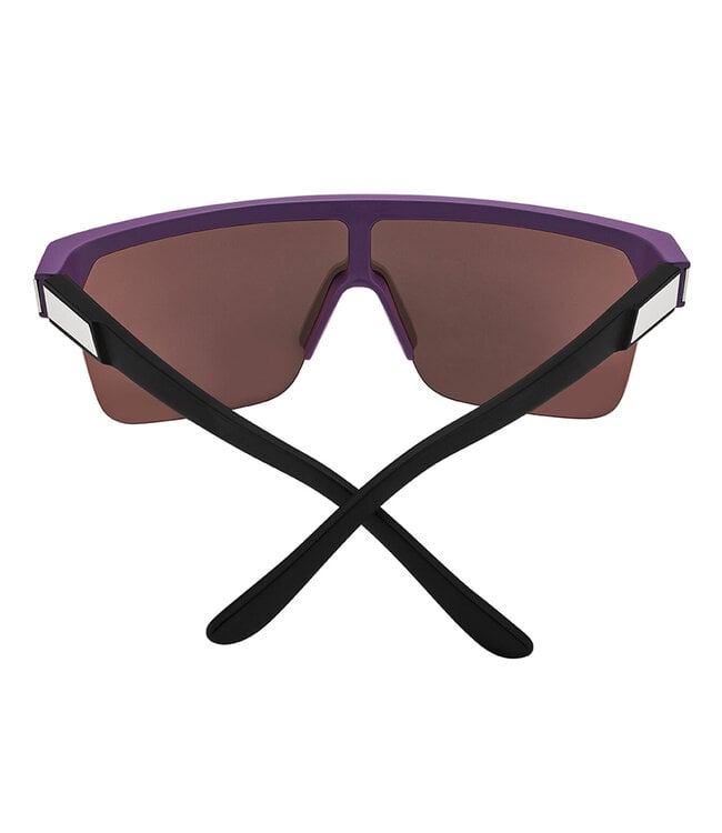 SPY FLYNN 5050 SOFT MATTE PURPLE MATTE BLACK SUNGLASSES w/ HAPPY BRONZE PLATINUM MIRROR