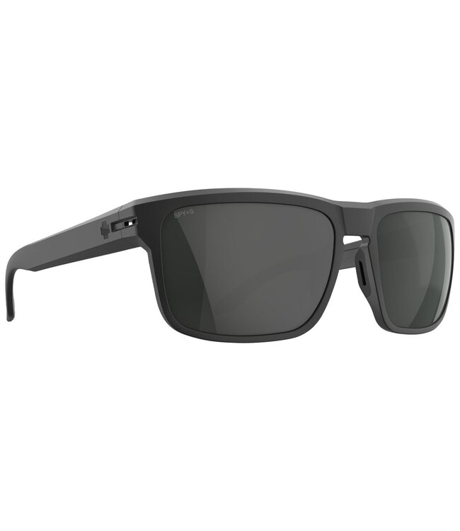 SPY REGION XL ANSI MATTE BLACK SUNGLASSES w/ HAPPY GRAY GREEN BLACK MIRROR POLAR