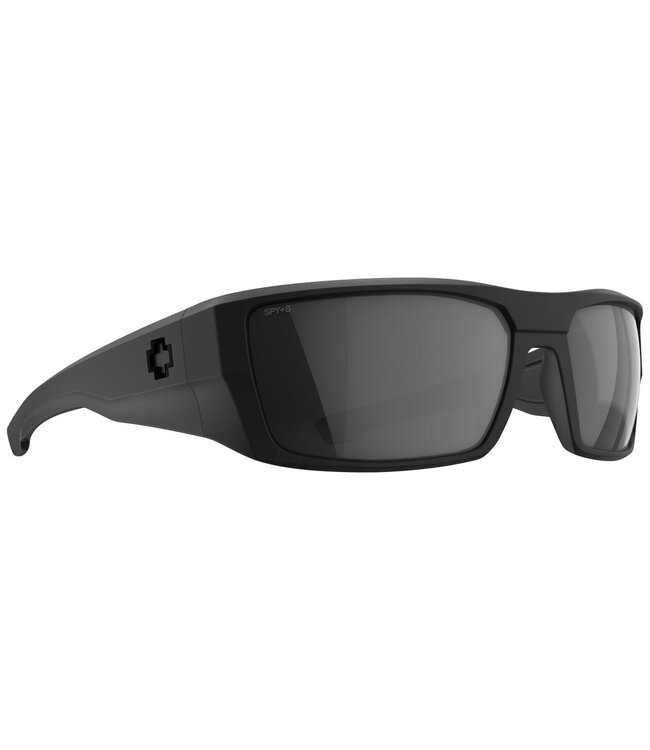 SPY DIRK ANSI MATTE BLACK SUNGLASSES w/HAPPY GRAY PHOTOCHROMIC
