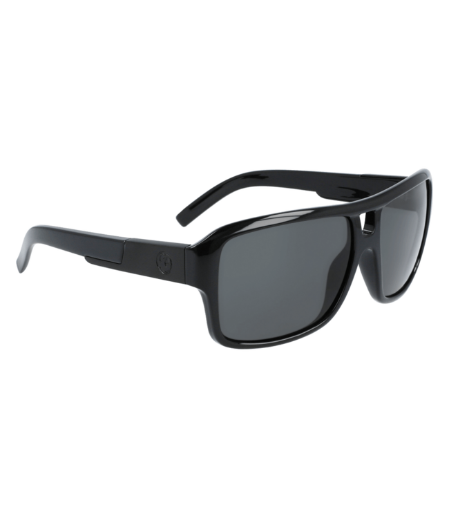 DRAGON THE JAM JET BLACK SUNGLASSES w/ LL SMOKE