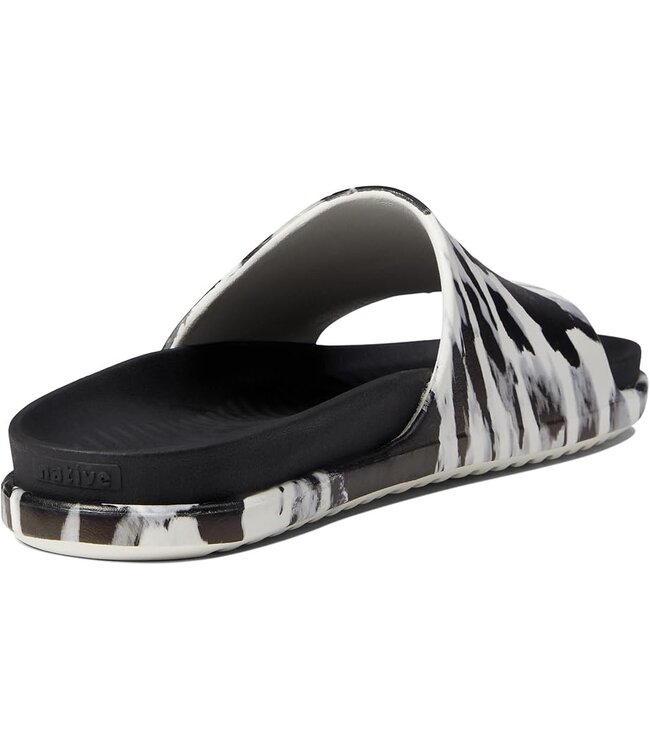 NATIVE WOMENS SPENCER LX PRINT SANDAL SHELL WHITE/JIFFY BLACK/GREY TIE DYE