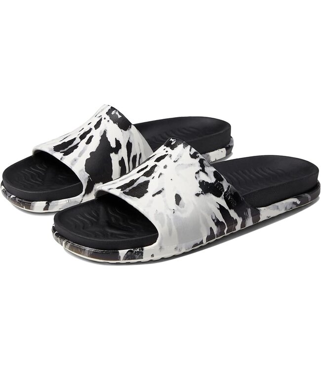 NATIVE WOMENS SPENCER LX PRINT SANDAL SHELL WHITE/JIFFY BLACK/GREY TIE DYE
