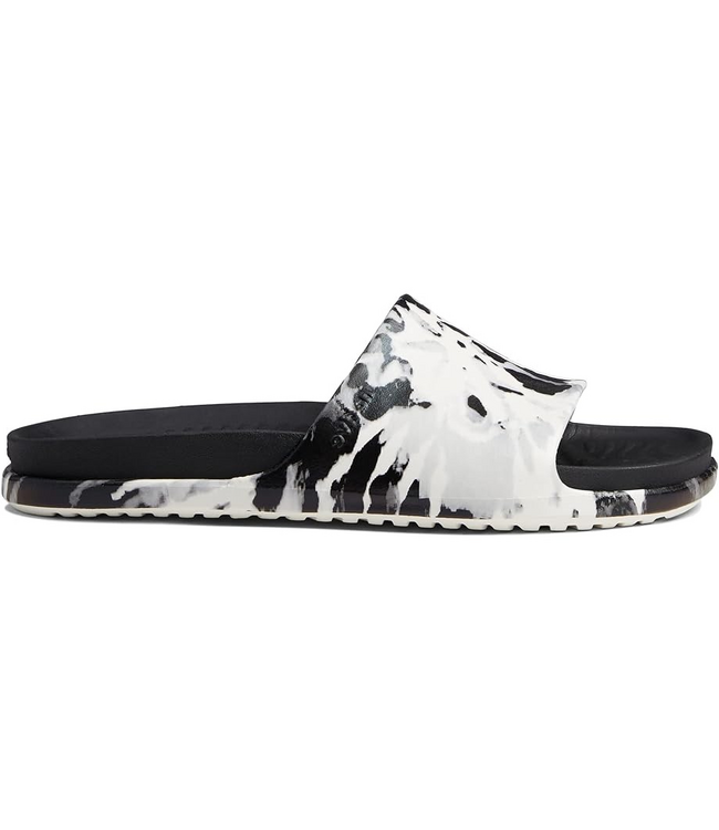 NATIVE WOMENS SPENCER LX PRINT SANDAL SHELL WHITE/JIFFY BLACK/GREY TIE DYE