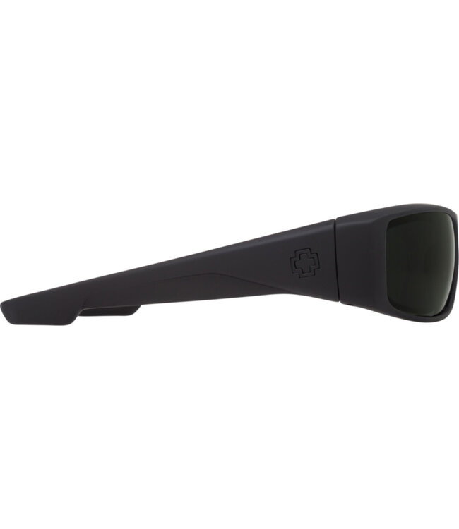 SPY LOGAN SOFT MATTE BLACK SUNGLASSES w/ HD PLUS GREY GREEN