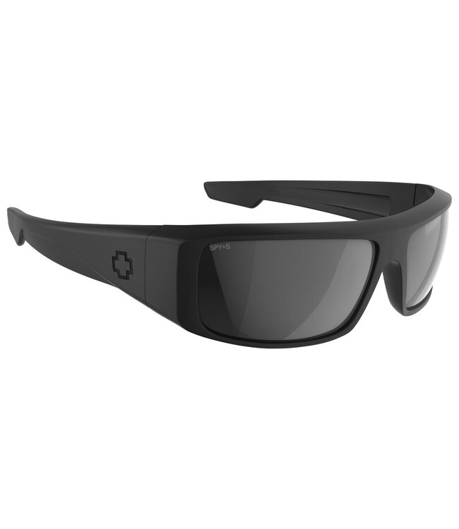 SPY LOGAN ANSI MATTE BLACK SUNGLASSES w/ HAPPY GREY PHOTOCHROMIC