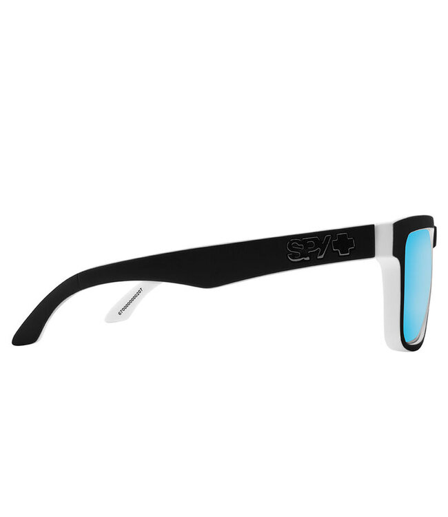 SPY HELM WHITEWALL SUNGLASSES w/HAPPY BOOST POLAR ICE BLUE MIRROR