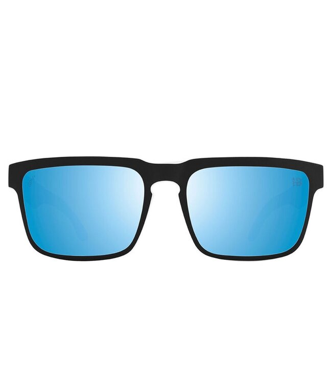SPY HELM WHITEWALL SUNGLASSES w/HAPPY BOOST POLAR ICE BLUE MIRROR