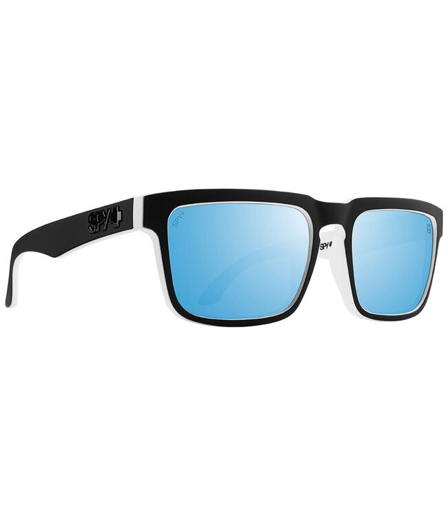 SPY HELM WHITEWALL SUNGLASSES w/HAPPY BOOST POLAR ICE BLUE MIRROR