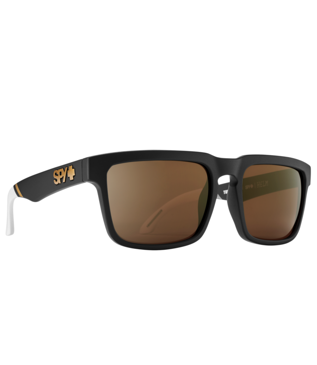 SPY HELM SPY PLUS TOM WALLISCH SUNGLASSES w/ HAPPY BRONZE GOLD SPECTRA MIRROR