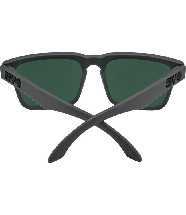 SPY HELM SOFT MATTE DARK GRAY SUNGLASSES w/ HAPPY GREY GREEN POLAR LIGHT BLUE MIRROR