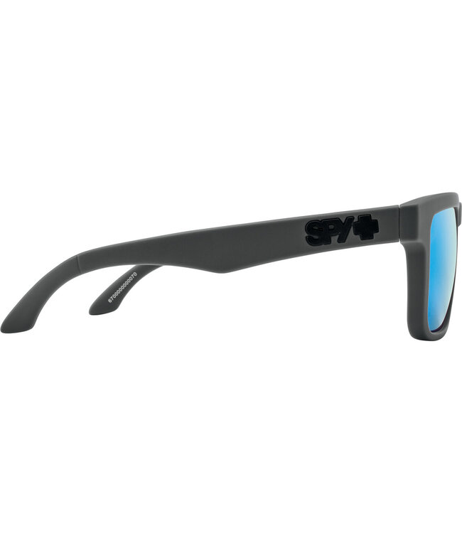 SPY HELM SOFT MATTE DARK GRAY SUNGLASSES w/ HAPPY GREY GREEN POLAR LIGHT BLUE MIRROR