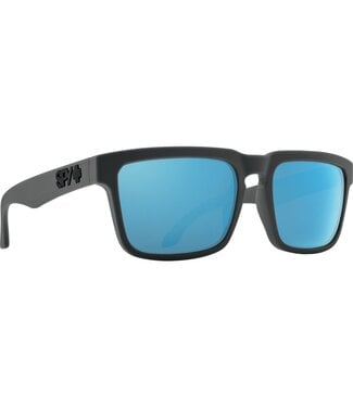 SPY SPY HELM SOFT MATTE DARK GRAY SUNGLASSES w/ HAPPY GREY GREEN POLAR LIGHT BLUE MIRROR