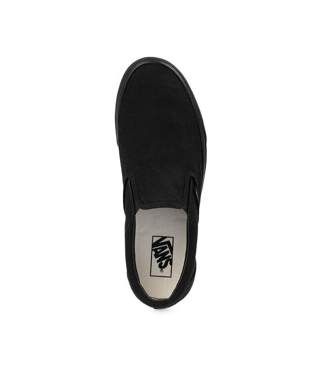 VANS WOMENS CLASSIC SLIP-ON SHOE (BKA) BLACK/BLACK
