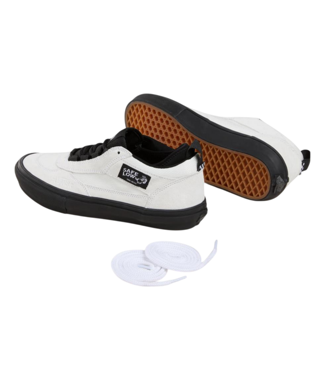 VANS MENS SKATE SAFE LOW ATIBA SHOES BONE WHITE/BLACK