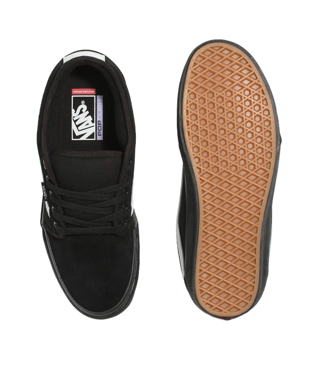 VANS MENS SKATE CHUKKA LOW SIDE-STRIPE (B8C) BLACK/BLACK/WHITE
