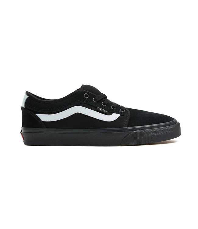 VANS MENS SKATE CHUKKA LOW SIDE-STRIPE (B8C) BLACK/BLACK/WHITE