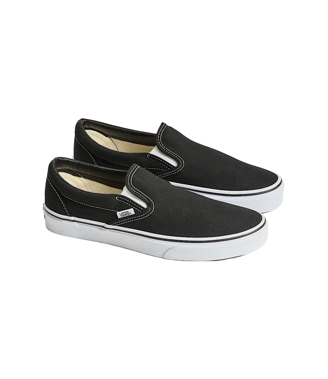 VANS WOMENS CLASSIC SLIP-ON SHOES BLACK