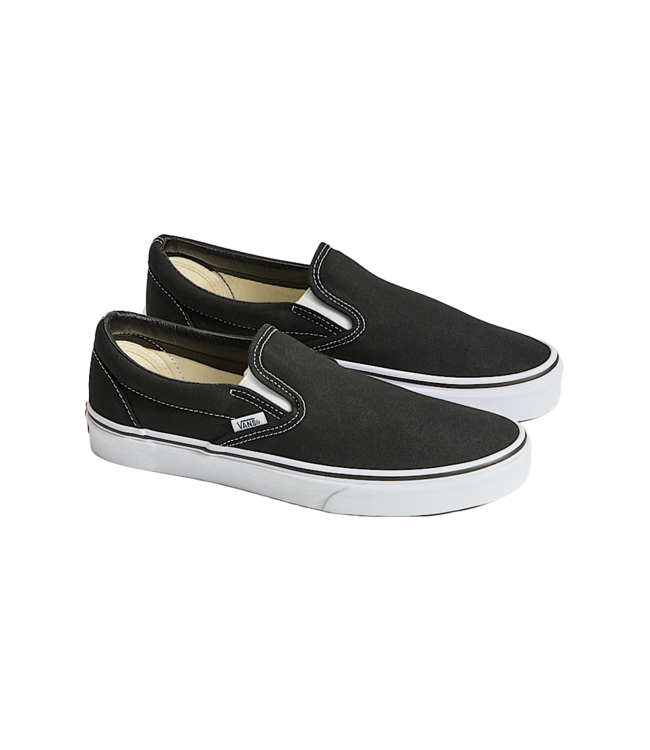 VANS WOMENS CLASSIC SLIP-ON SHOES BLACK