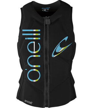 O'NEILL WOMENS SLASHER FULL-ZIP COMP VEST BLACK/BLACK 2026