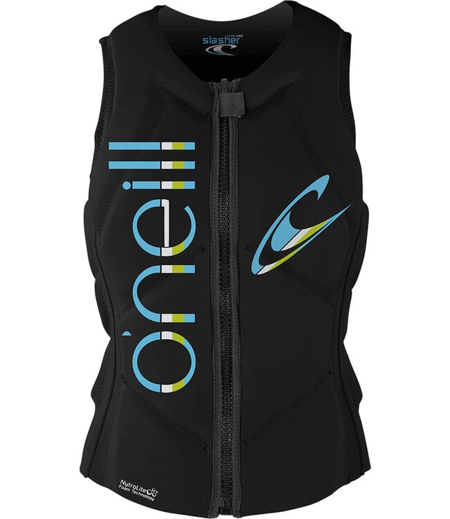 O'NEILL WOMENS SLASHER FULL-ZIP COMP VEST BLACK/BLACK 2026