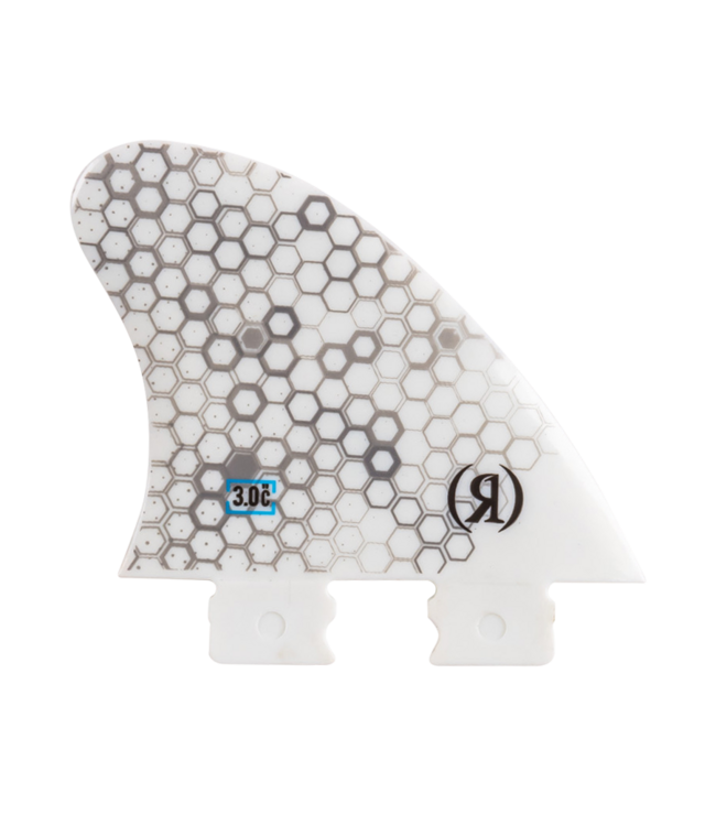 RONIX 3" FIBERGLASS BUTTON CENTER FIN - WHITE 2025
