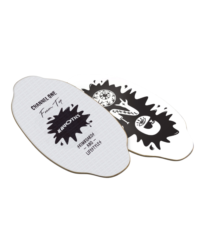 KAYOTICS CHANNEL ONE FOAM TOP SKIMBOARD BLACK/WHITE 2025