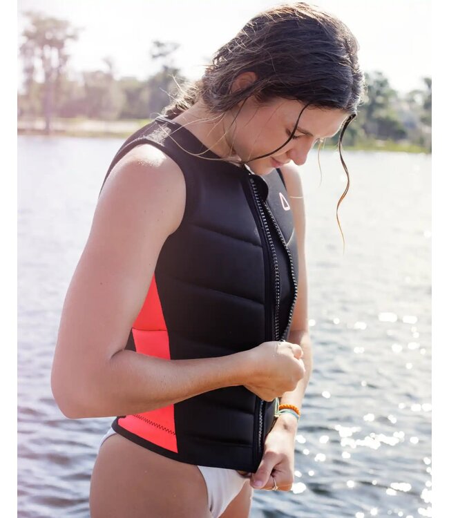 FOLLOW WOMENS CORP VEST BLACK/PINK 2024