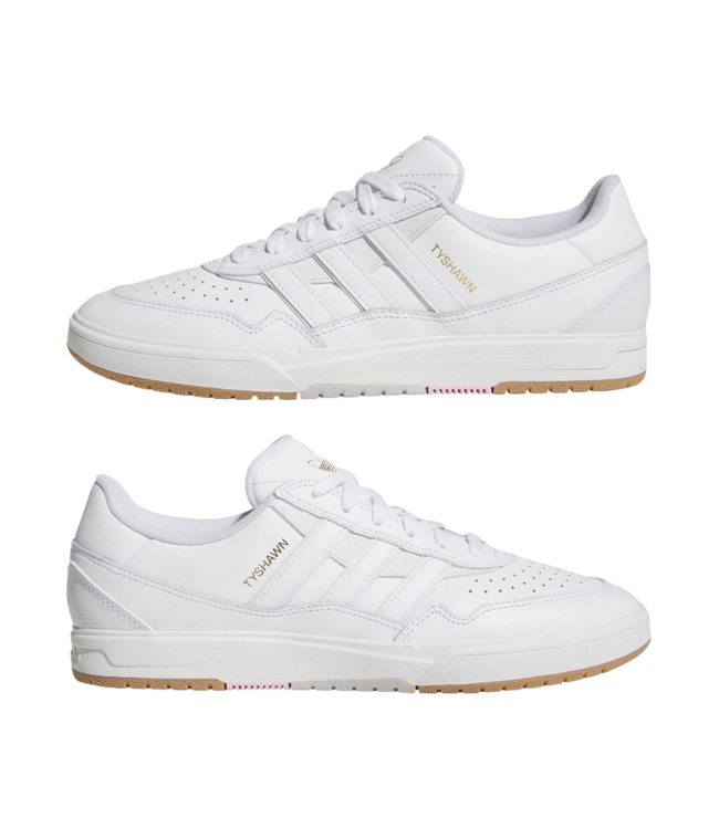 ADIDAS MENS TYSHAWN II SHOE WHITE/WHITE/GUM