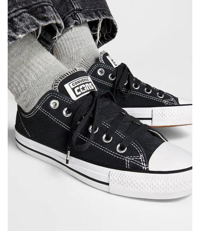 CONVERSE MENS CTAS PRO OX SHOE BLACK/BLACK/WHITE