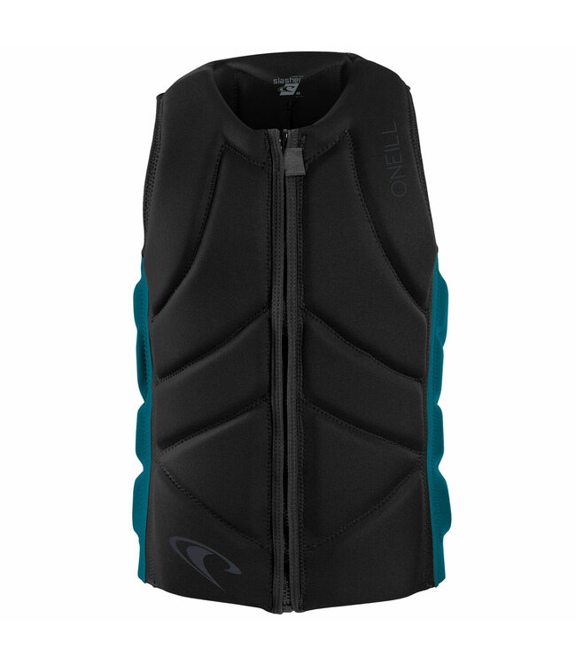 O'NEILL MENS SLASHER FULL-ZIP COMP VEST BLACK/TIDEPOOL 2022