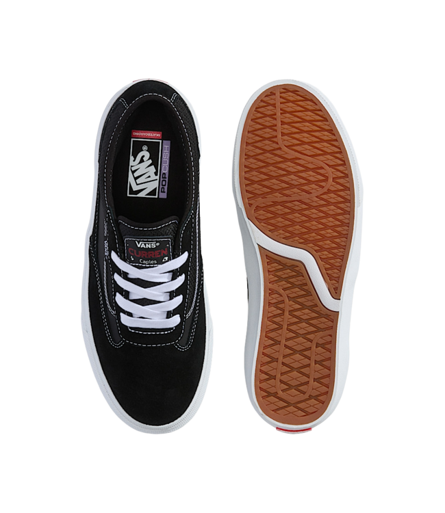 VANS MENS SKATE CURREN CAPLES SHOES (BZW) GUM/BLACK/WHITE