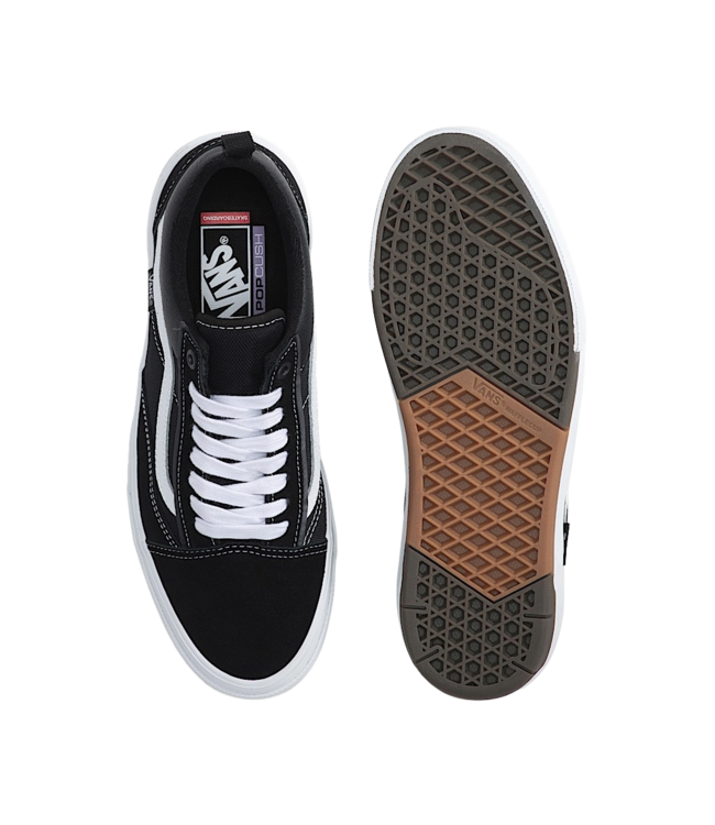 VANS MENS SKATE OLD SKOOL WAFFLECUP SHOES (BA2) BLACK/WHITE