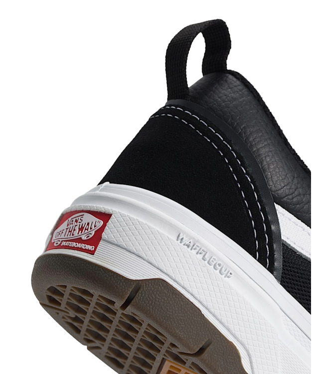 VANS MENS SKATE OLD SKOOL WAFFLECUP SHOES (BA2) BLACK/WHITE