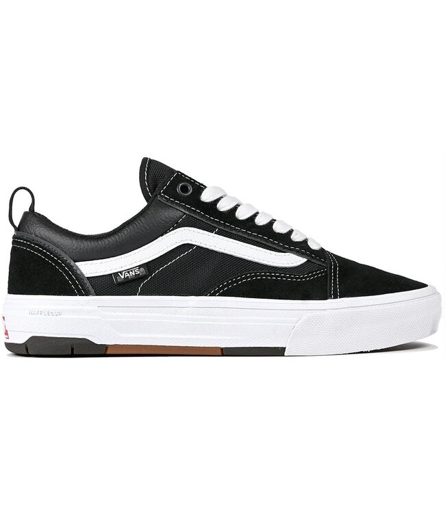VANS MENS SKATE OLD SKOOL WAFFLECUP SHOES (BA2) BLACK/WHITE