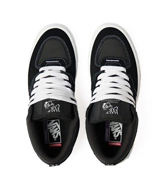 VANS MENS SKATE HALF CAB WAFFLECUP SHOES (BA2) BLACK/WHITE