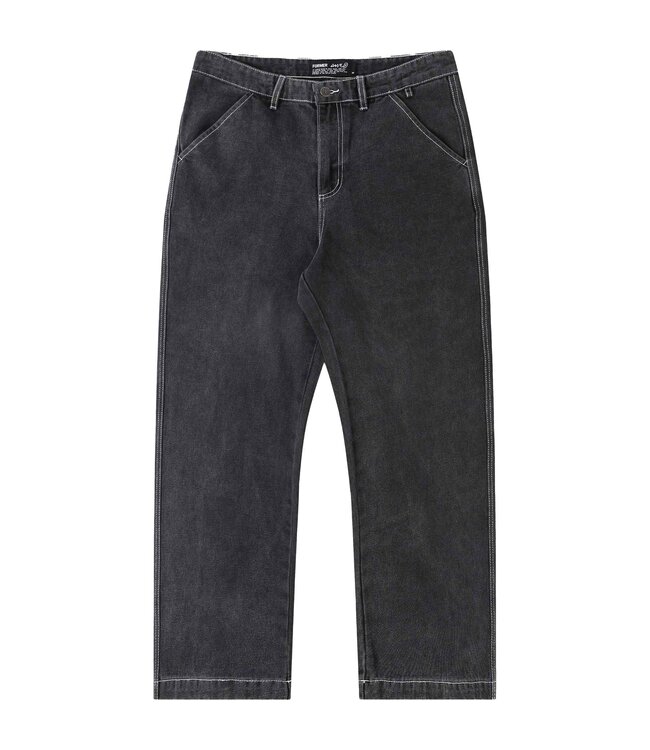 FORMER MENS REYNOLDS FLATLINE DENIM PANT WASHED BLACK