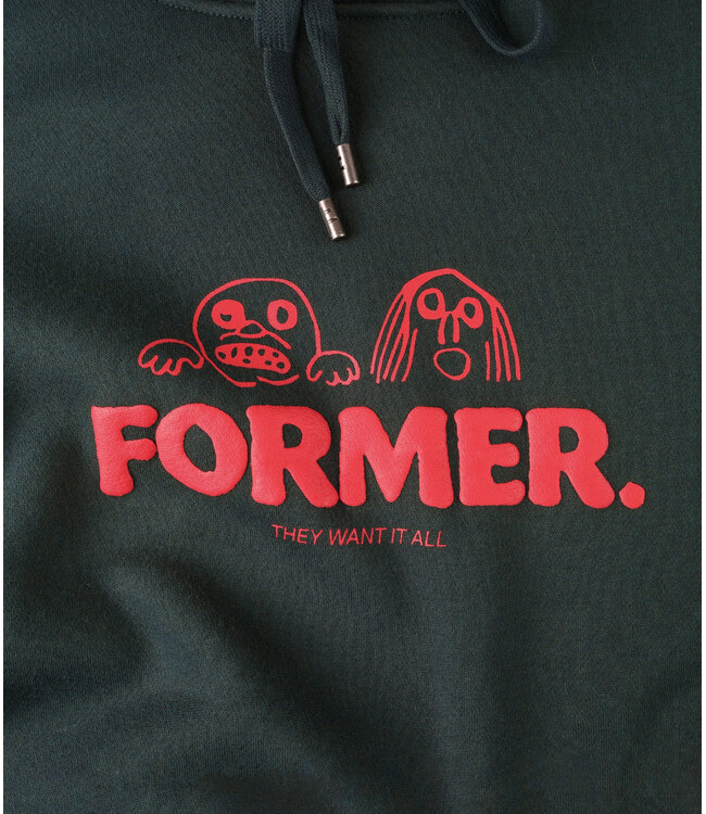 FORMER MENS WANT IT ALL PO HOODIE PETROL