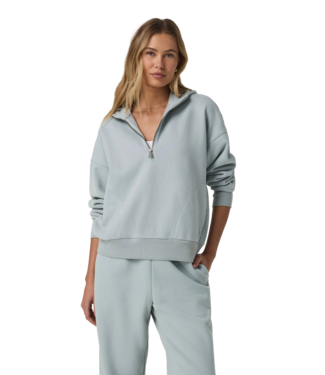 VUORI VUORI WOMENS RESTORE RELAXED HALF ZIP HOODY BLUE HAZE