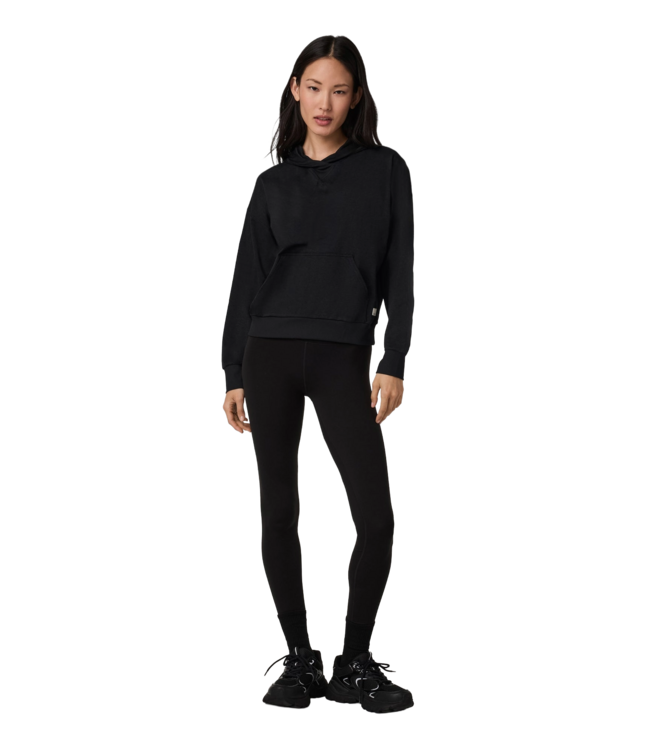 VUORI WOMENS HALO MODERN PO HOODIE HEATHER BLACK
