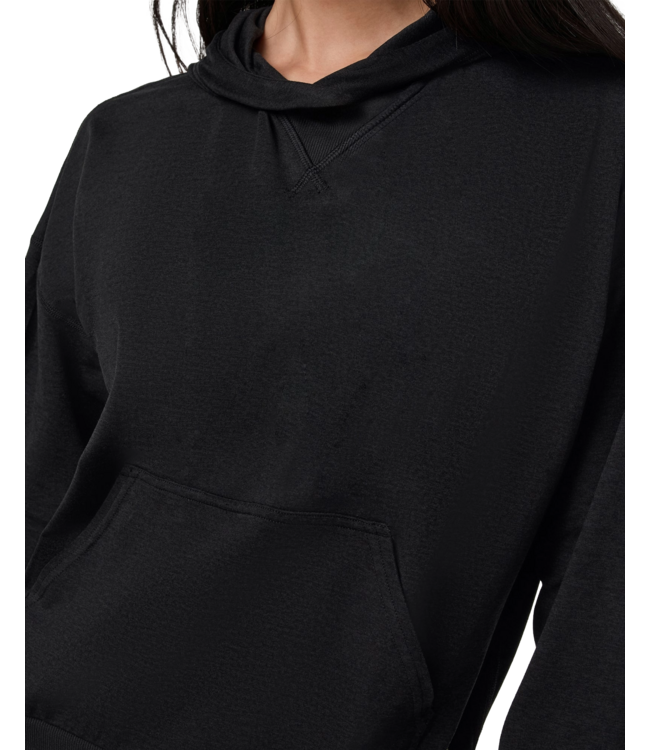 VUORI WOMENS HALO MODERN PO HOODIE HEATHER BLACK