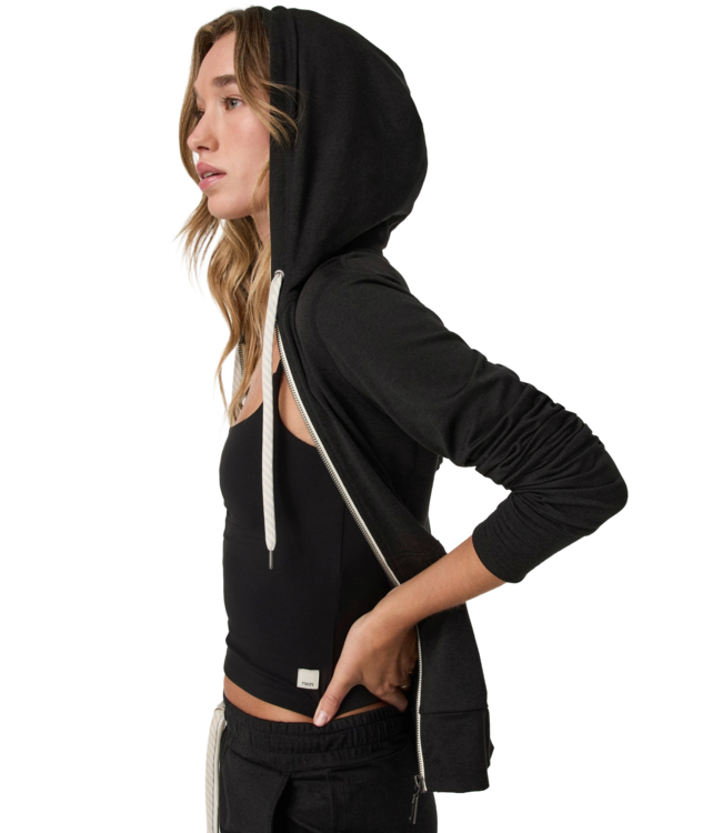 VUORI WOMENS HALO PERFORMANCE 2.0 HOODIE BLACK HEATHER